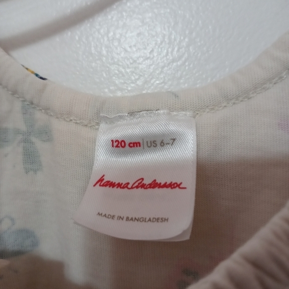 Hanna Andersson Girls 6-7 Sleeveless Butterfly Dragonfly Dress Ruffle Collar - Picture 4 of 6